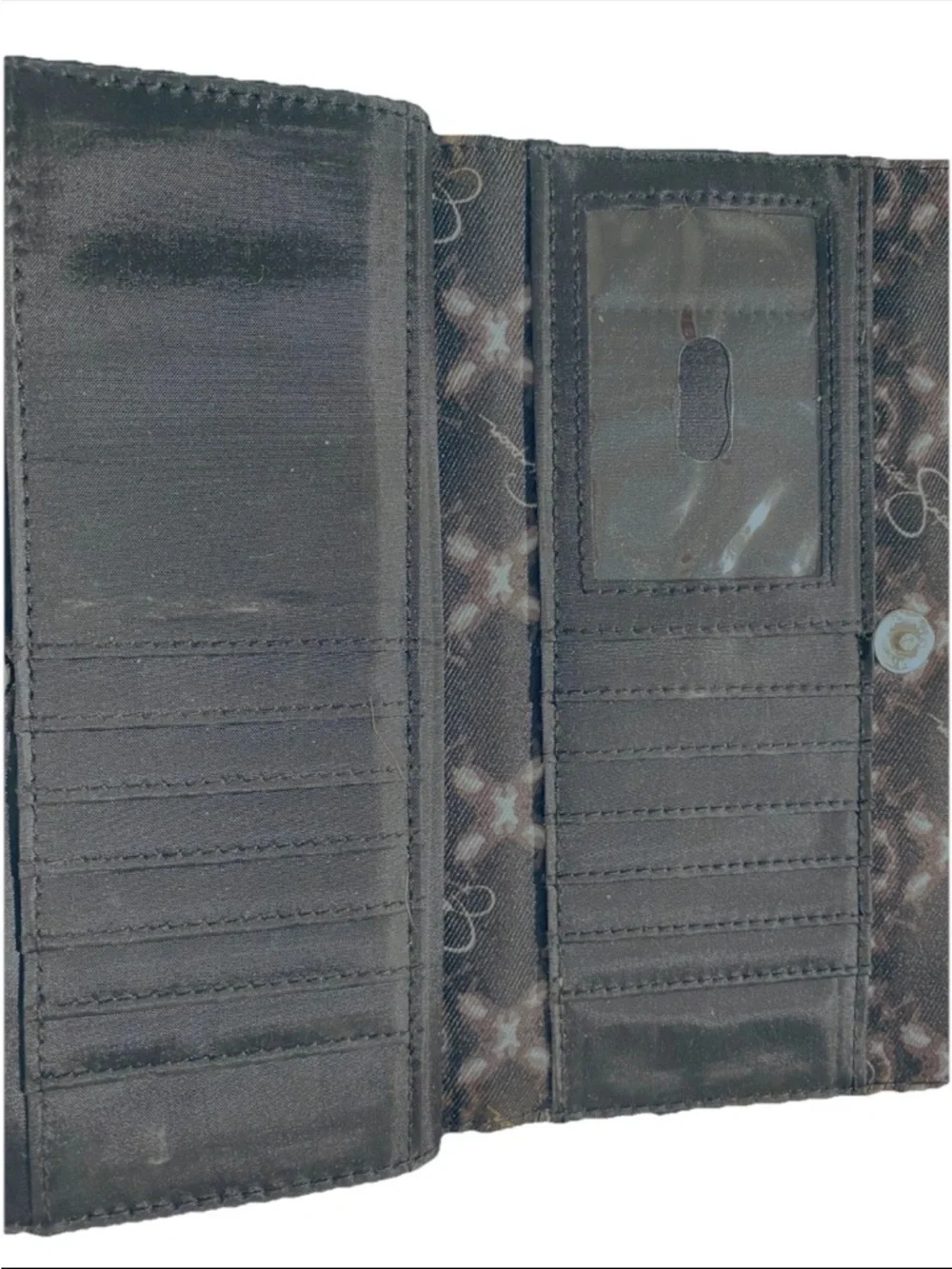 JESSICA SIMPSON Vintage Wallet Cards ID Cash Change Black Interior Design